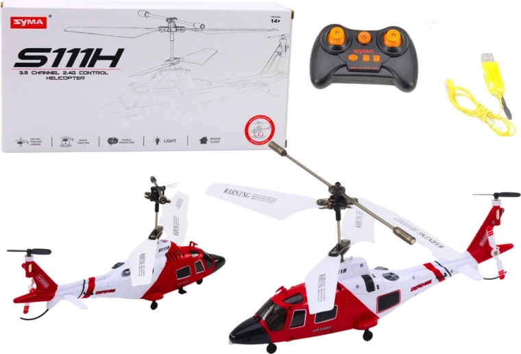 Ferngesteuerter Hubschrauber mit Gyroskop Syma S111H rot