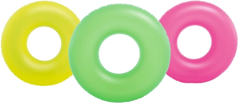 Neonfarbiger aufblasbarer Schwimmring 91 cm