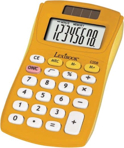 Lexibook Taschenrechner mit gummierter Oberfläche, gelb