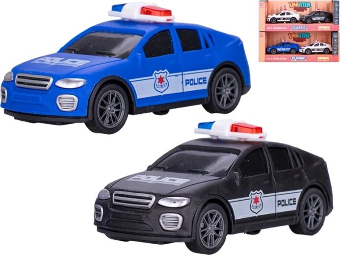 Set aus Polizeiautos mit Schwungtrieb 10 cm – 2 Stk.