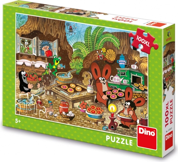 Dino Puzzle Der kleine Maulwurf in der Küche 100 XL Teile