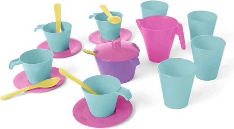 Kinder-Geschirrset 20-teilig – rosa Party Time