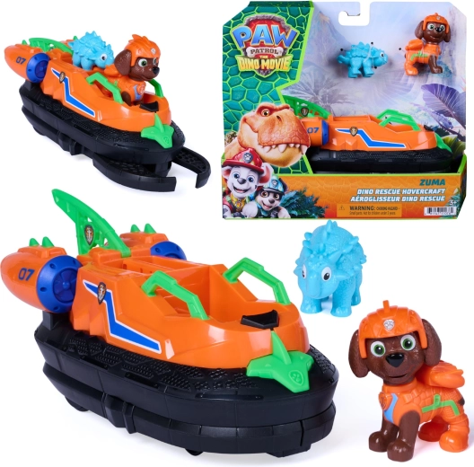 Spin Master PAW Patrol Dino Rescue – Zumas Hovercraft mit Figuren (17,5 cm)