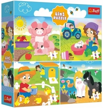 Puzzle Tiere auf dem Bauernhof