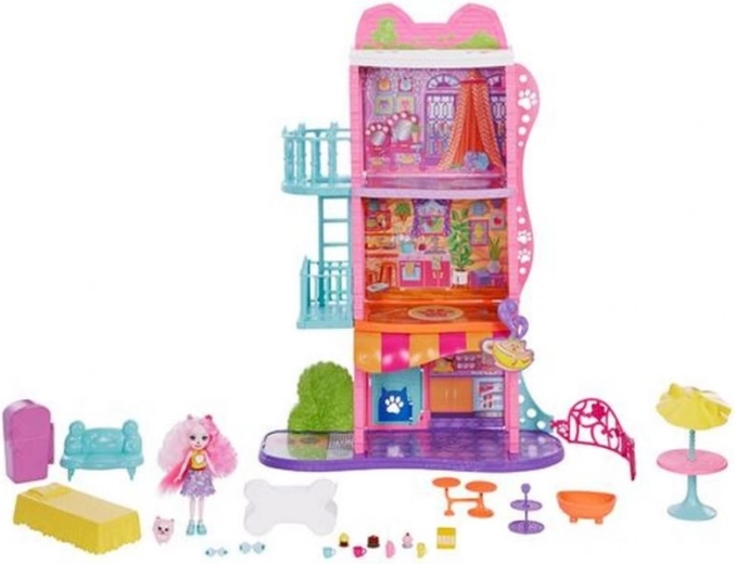 Enchantimals Stadthaus mit Café – Spielset