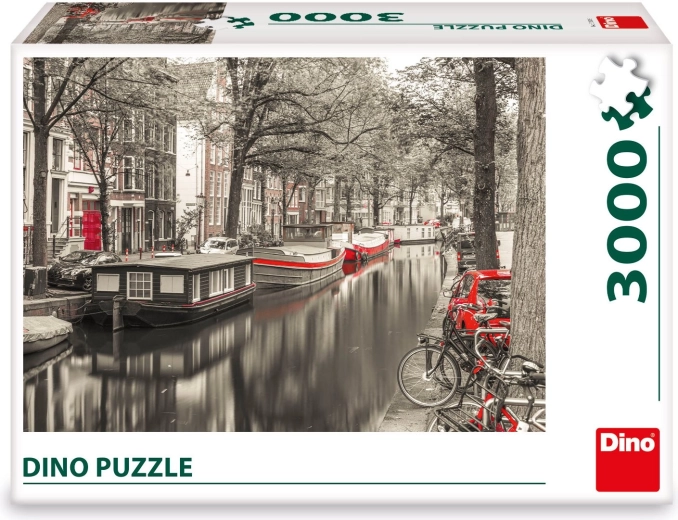 Stilvolles Motiv eines Amsterdamer Kanals