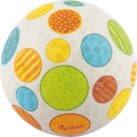 Sigikid Kinderball aus Naturkautschuk grau mit Punkten 12 cm