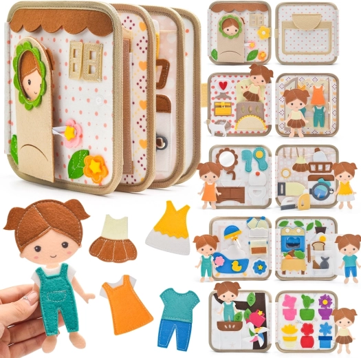2Kids Toys sensorisches Beschäftigungsbuch Häuschen mit Puppe