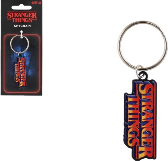 Metall-Schlüsselanhänger Stranger Things mit WSQK-Logo