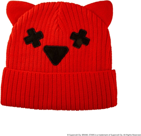 Wintermütze Brawl Stars Nita – rote Beanie mit Ohren