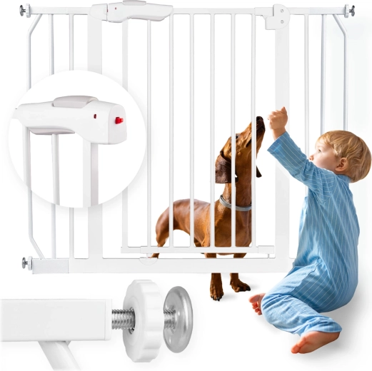 Weiße Sicherheitsbarriere für Türen und Treppen NUKIDO