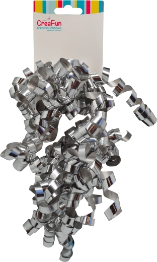 Geschenk-Metallic-Schleife silber 6 mm, 2 Stk.