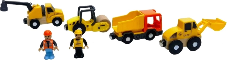 4 Baufahrzeuge zum Spielen auf der Baustelle