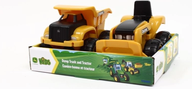 TOMY John Deere Kinder-Baufahrzeuge – Traktor und Kipper (2 Stk.)