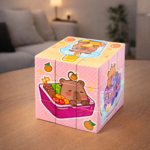 Spaßiges Bilderpuzzle mit Wasserschwein