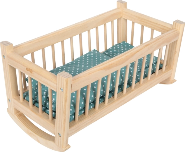 Holzpuppenwiege mit Bettwäsche small foot
