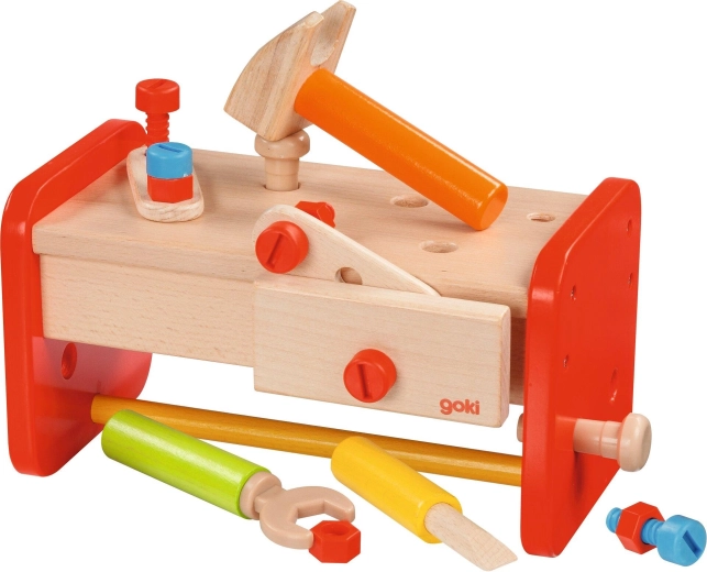 Kinder-Holzwerkbank mit Aufbewahrungsbox