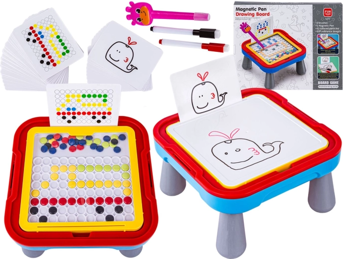 Pädagogische magnetische und abwischbare Tafel 2-in-1 mit Tisch und Stift