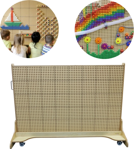 MASTERKIDZ Freistehende kreative STEM-Lernwand 166 × 125 cm