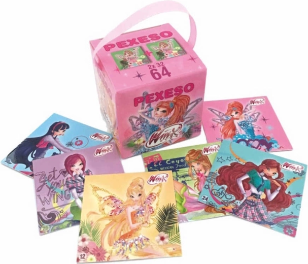 Akim Memo-Spiel in Schachtel mit Band Winx Club (64 Karten)