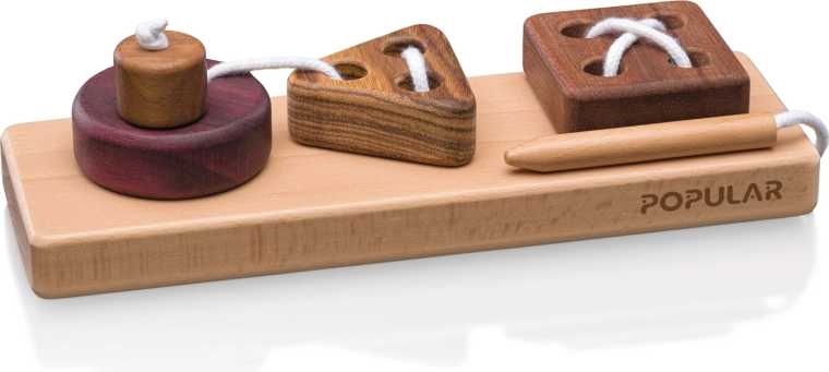 Nähformen – Holz-Fädelspiel