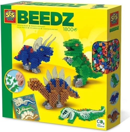SES Creative Beedz Bügelperlen Dinosaurier 3D