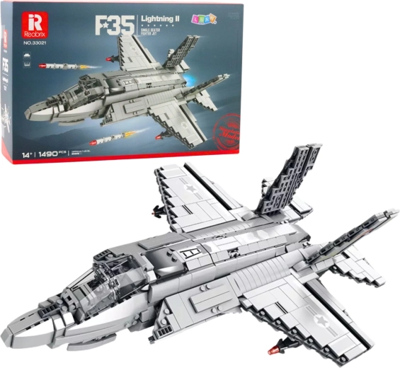 Konstruktionsset Flugzeug F-35 Lightning II, 1490 Teile, grau