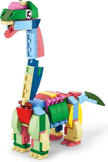 Bauset Dinosaurier 12-in-1 – kreative Box, kompatibel mit weiteren Bausteinen