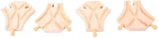 Großes Set von symmetrischen Eisenbahnweichen 4 Stk.