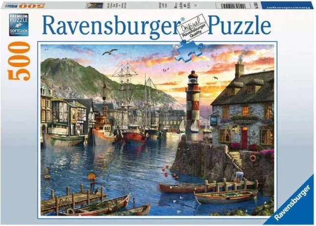Ravensburger Puzzle Sonnenaufgang im Hafen – 500 Teile