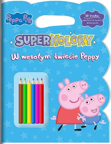 Peppa Wutz Superfarben 4 – Peppas fröhliche Welt, Malbuch mit Buntstiften