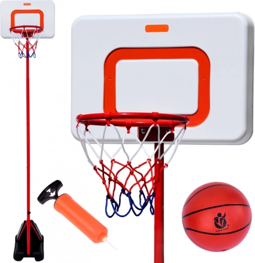 Basketball-Set mit freistehender Tafel 2m und Ball