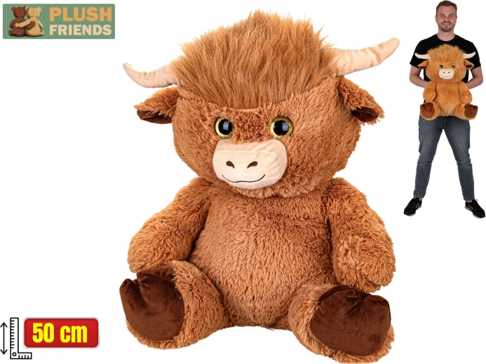 Plush Friends Schottisches Hochlandrind Plüschtier 50 cm sitzend
