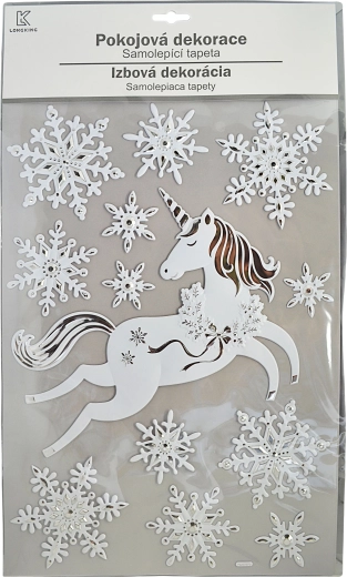 Winter-Einhorn-Aufkleber