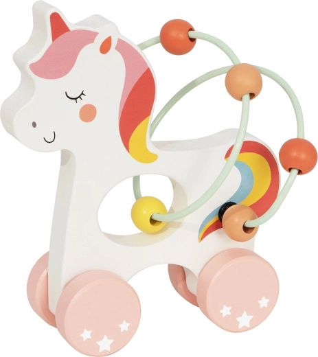 Einhorn auf Rädern mit Perlenlabyrinth