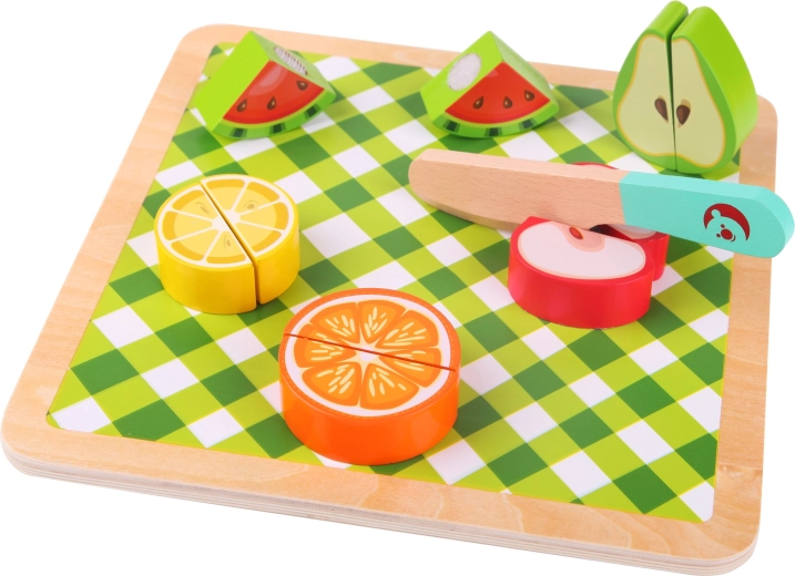 Buntes Set aus natürlichem Holz