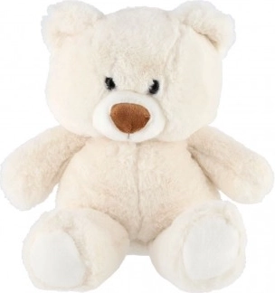 Sitzender Plüsch-Teddybär 35 cm weiß