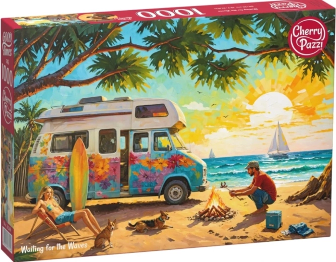 Puzzle CHERRY PAZZI Warten auf die Wellen 1000 Teile
