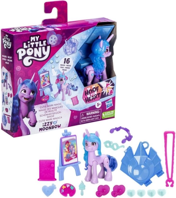 My Little Pony Magisches Cutie Mark – Set mit Schlüsselanhänger und 8 cm posierbarem Pony