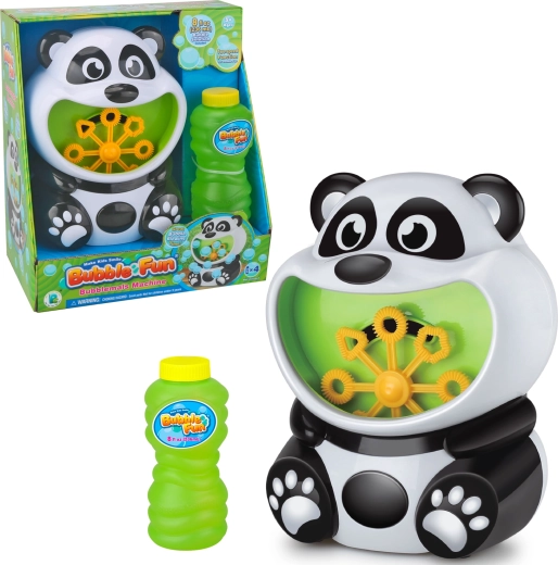 Bubble Fun großer Seifenblasenautomat Panda mit Nachfüllung 236 ml