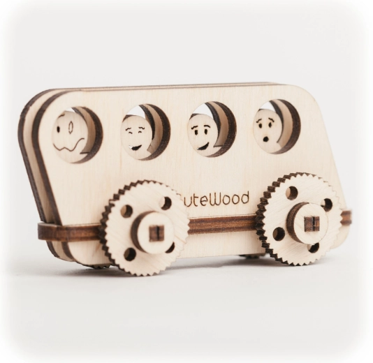 Cutewood Holz-3D-Puzzle Bus