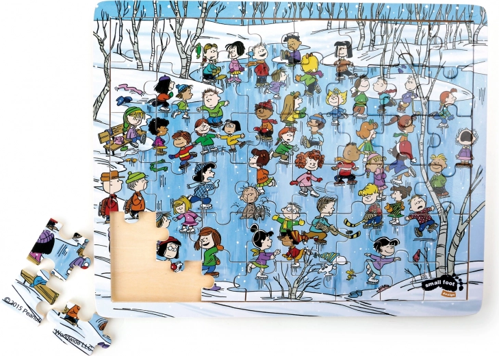 Holz-Puzzle Snoopy im Winter