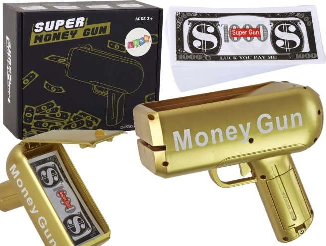 Geldpistole Schuss Gold Geld Gun Banknotenwerfer