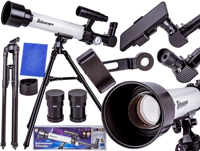 Astronomisches Teleskop mit Stativ für Anfänger mit Zubehör