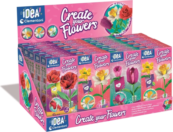 Clementoni Mini-Blumenfabrik – Kreativset zur Herstellung von Papierblumen