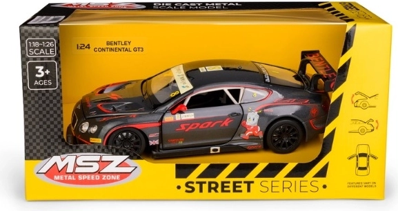 Sammlermodell Bentley Continental GT3 im Maßstab 1:24, grau
