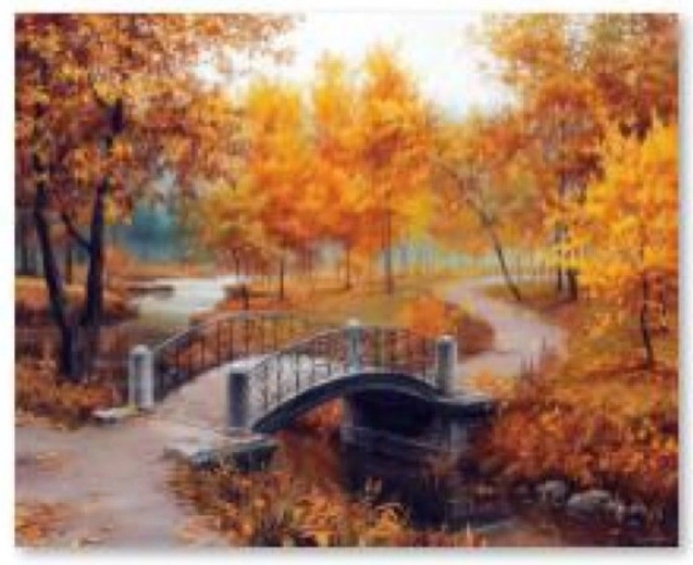 Diamantmalerei (Diamond Painting) Park im Herbst 40 × 30 cm – 1 Stück