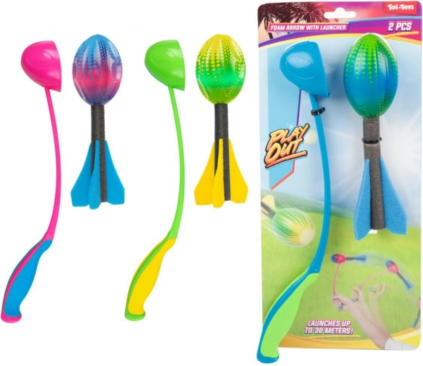 Schaum-Wurfrakete mit Starter 19 cm