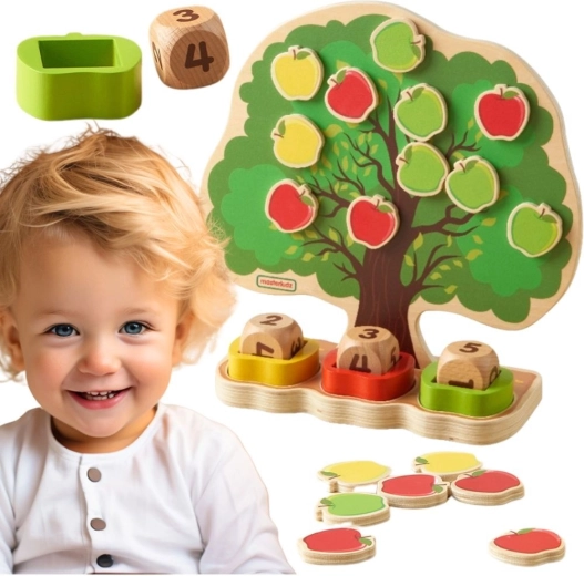 Masterkidz Holz-Apfelbaum zum Zählenlernen