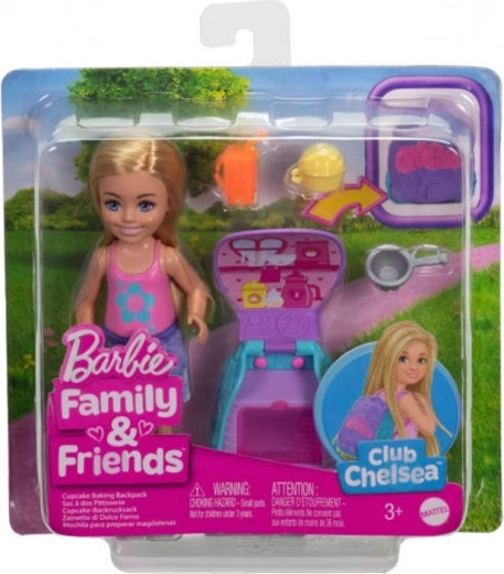 Puppe Barbie Chelsea mit Rucksack und Kätzchen